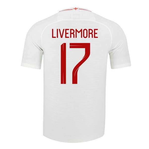 Camiseta Inglaterra 1ª Livermore 2018 Blanco